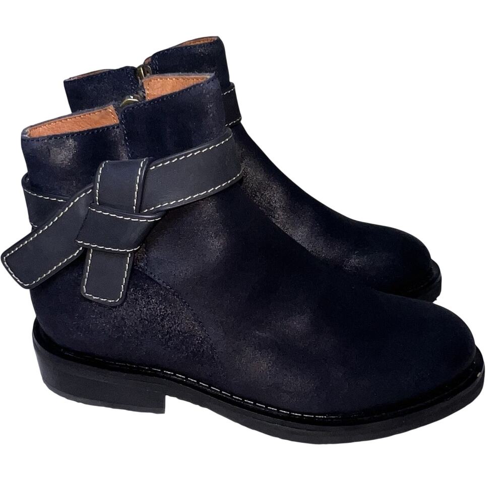 Sundance Bonfire Booties Womens Size 36 EU / 5.5 US Navy Blue Ankle Boots Casual
